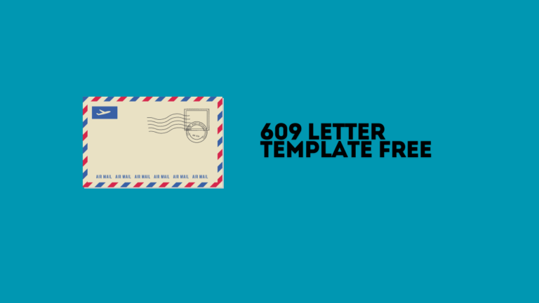 609 Letter Template Free