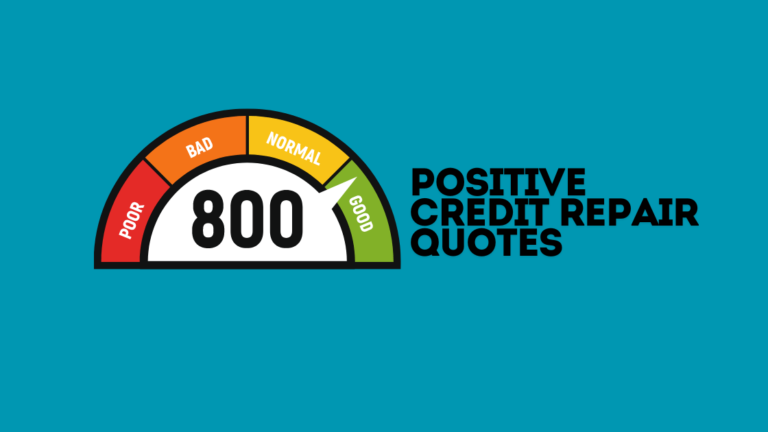 Positive Credit Repair Quotes